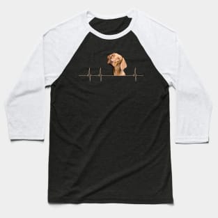 Funny Dog Heartbeat for Viszla Dog Lovers Baseball T-Shirt